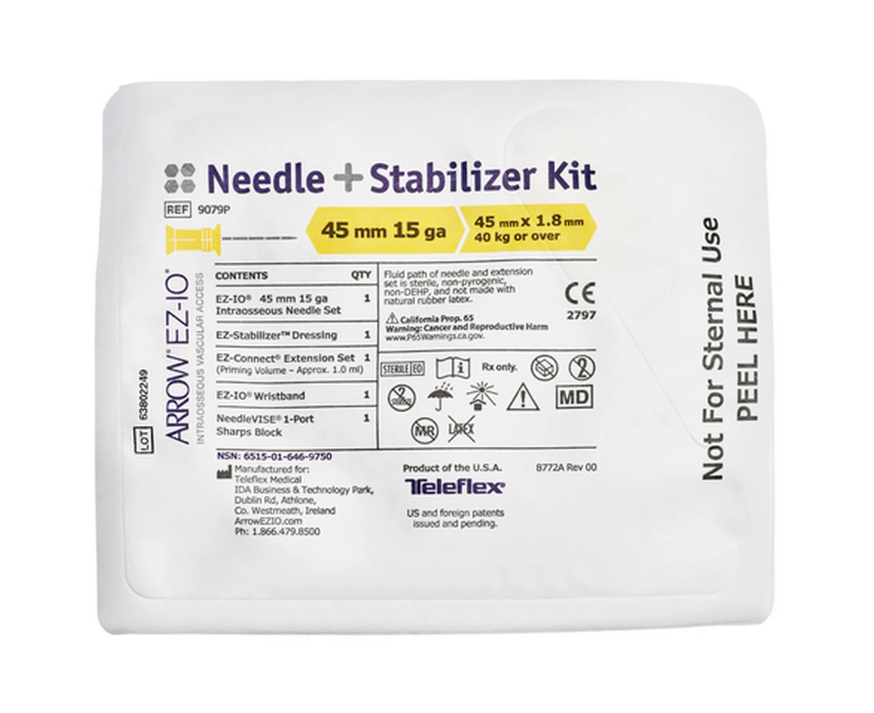 Arrow® EZ-IO® Nadel Set Inkl. EZ-Stabilizer | Größe: 45 Mm / Gelb | Packung á 1 Stück 5 Arrow® EZ-IO® Nadel Set Inkl. EZ-Stabilizer | Größe: 45 Mm / Gelb | Packung á 1 Stück – Bild 3