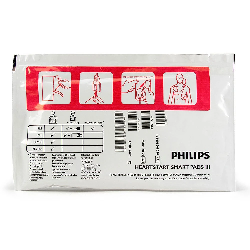 PHILIPS HeartStart FR3 AED SMART Pads III Elektrodenkassette | 1 Paar 4 PHILIPS HeartStart FR3 AED SMART Pads III Elektrodenkassette | 1 Paar – Bild 2