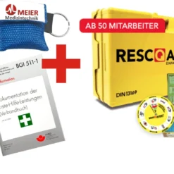StarterSet 1 Erste-Hilfe Koffer RESQASSIST® - Q50 Mit DIN 13157 - Farbe: Tagesleuchtgelb